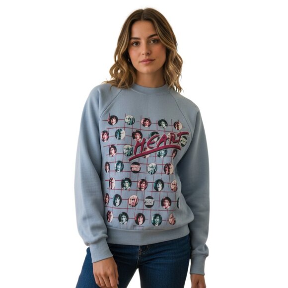 RARE Vintage Heart Concert Crew Sweat Shirt